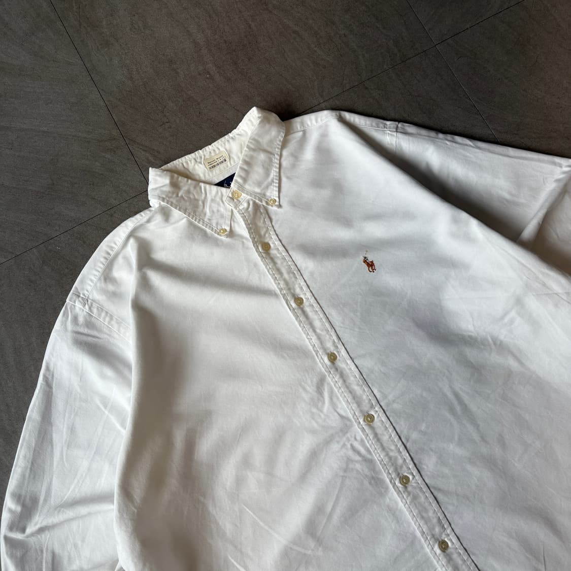 폴로 정품 화이트 멀티 포니 로고 옥스포드 셔츠 상품이미지2