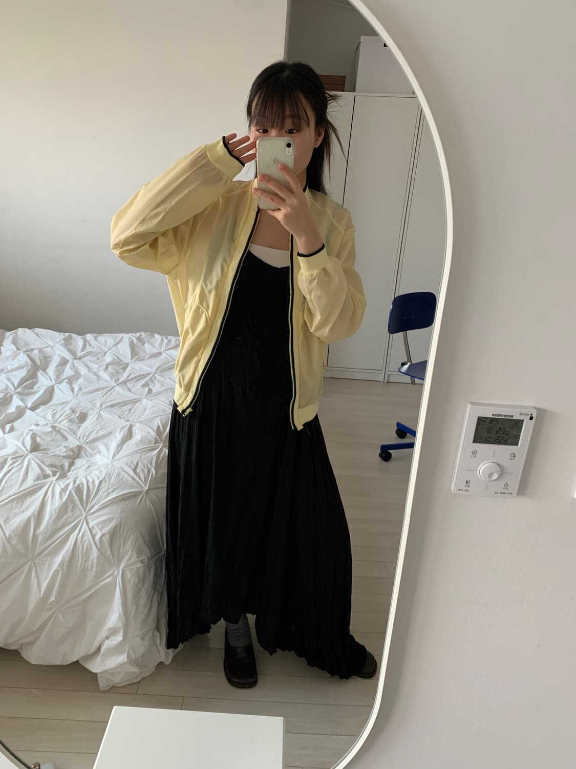 블랙 언발란스 원피스 상품이미지2