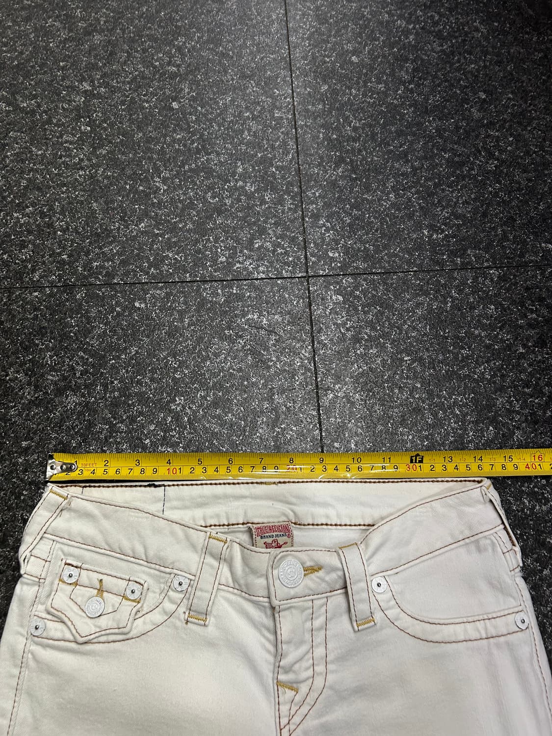 트루릴리젼 스티치 화이트 팬츠 스키니진 여성 25인치 상품이미지10