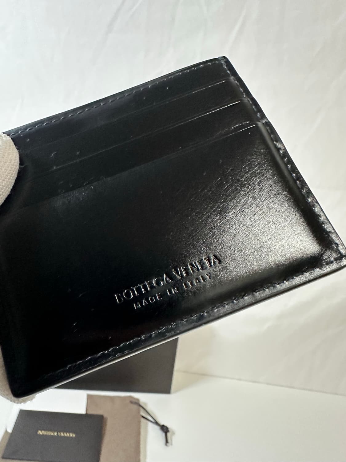 (OS) 보테가베네타 인트레아치토 카드지갑 블랙 상품이미지4
