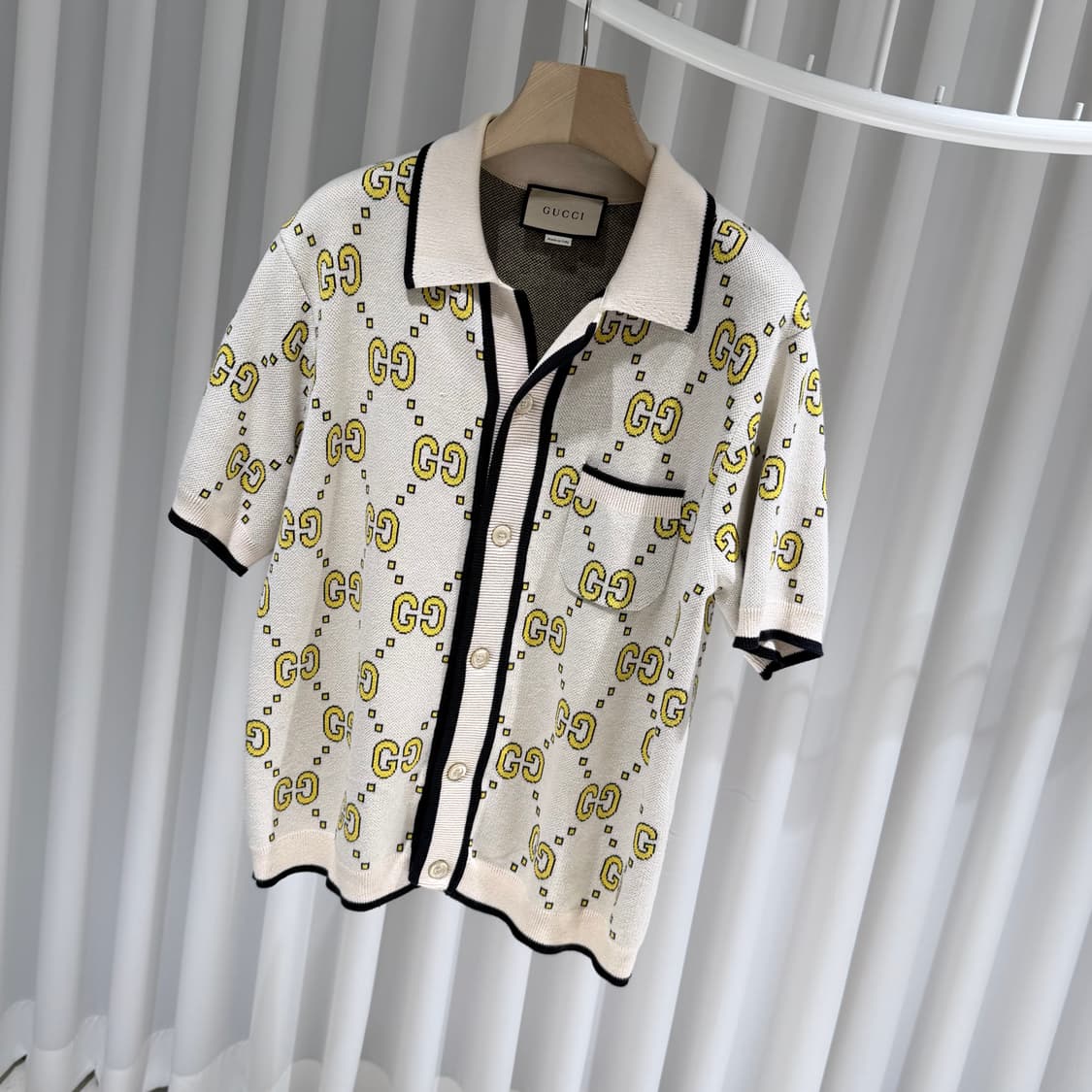 (S/L) / 구찌 GG 로고 코튼 볼링 반팔 셔츠 자켓 상품이미지2