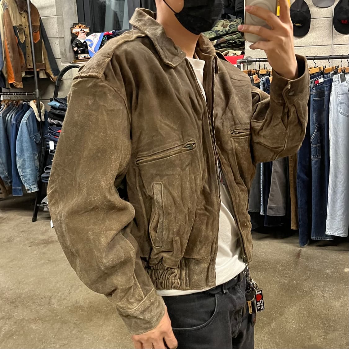 윌슨 레더 스웨이드 봄버 자켓 (105-110) 상품이미지10