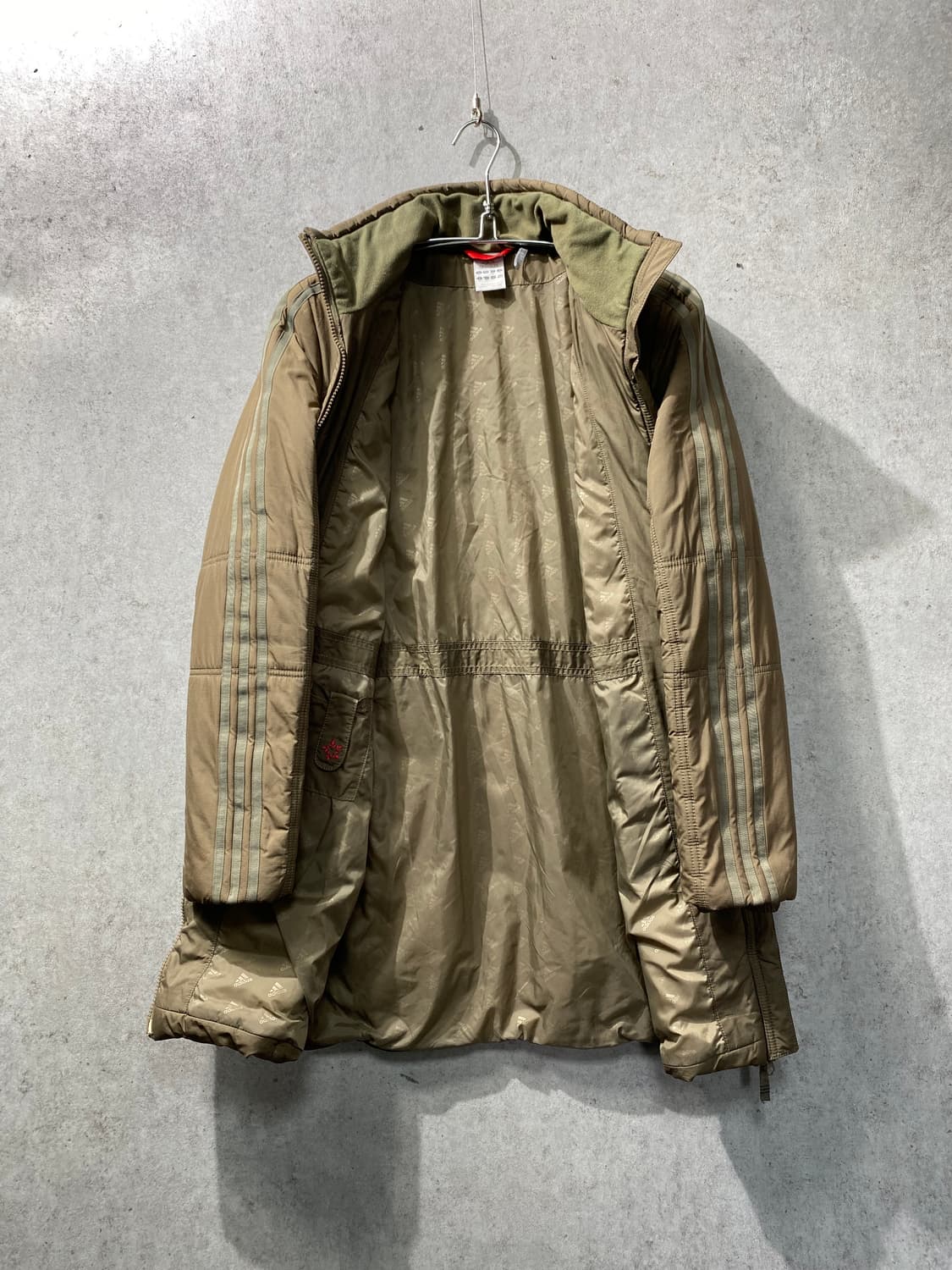 [L] Adidas 아디다스 카키 롱 패디드 점퍼 상품이미지5