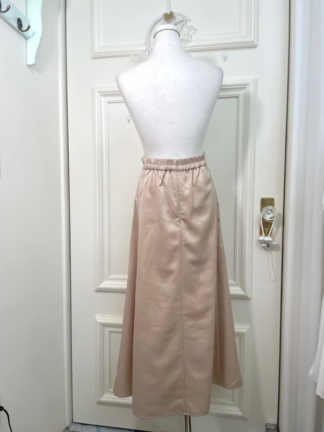 pink beige back banding button point lon 상품이미지3