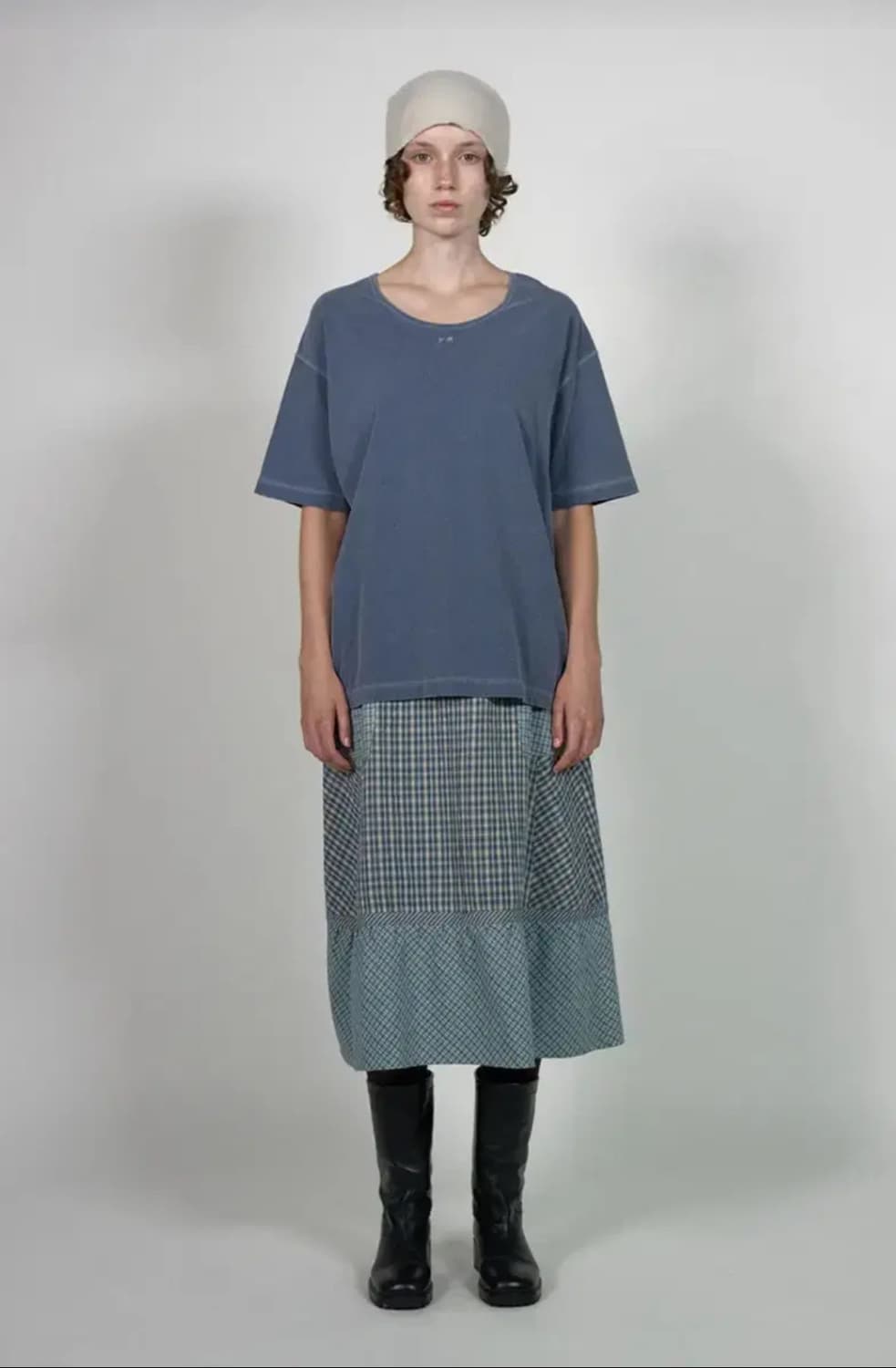 비아플레인 체크 스커트 via pori check skirt 상품이미지4