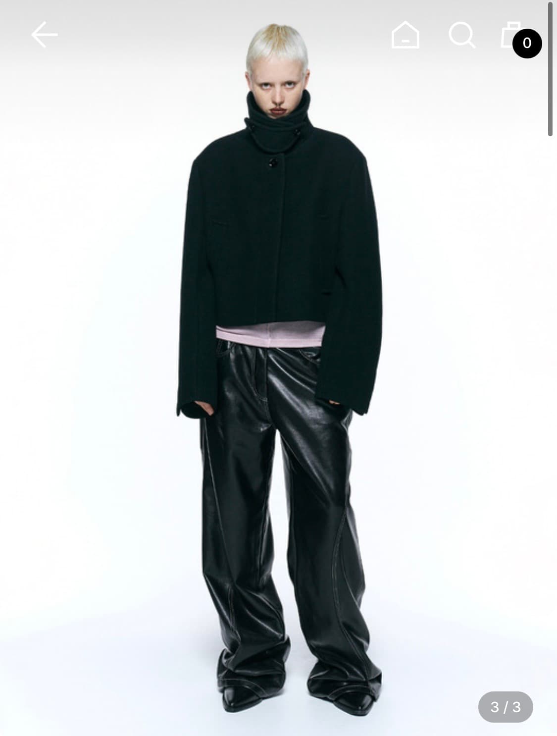 인사일런스우먼 미니멀 크롭 코트 상품이미지3