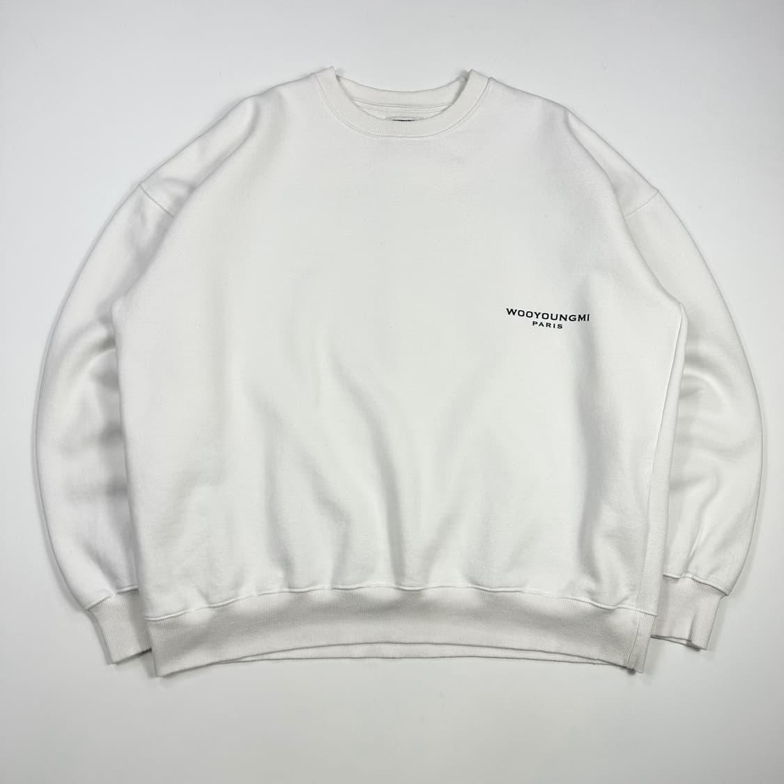우영미 파리 백로고 화이트 크루넥 맨투맨 (XL) 상품이미지2
