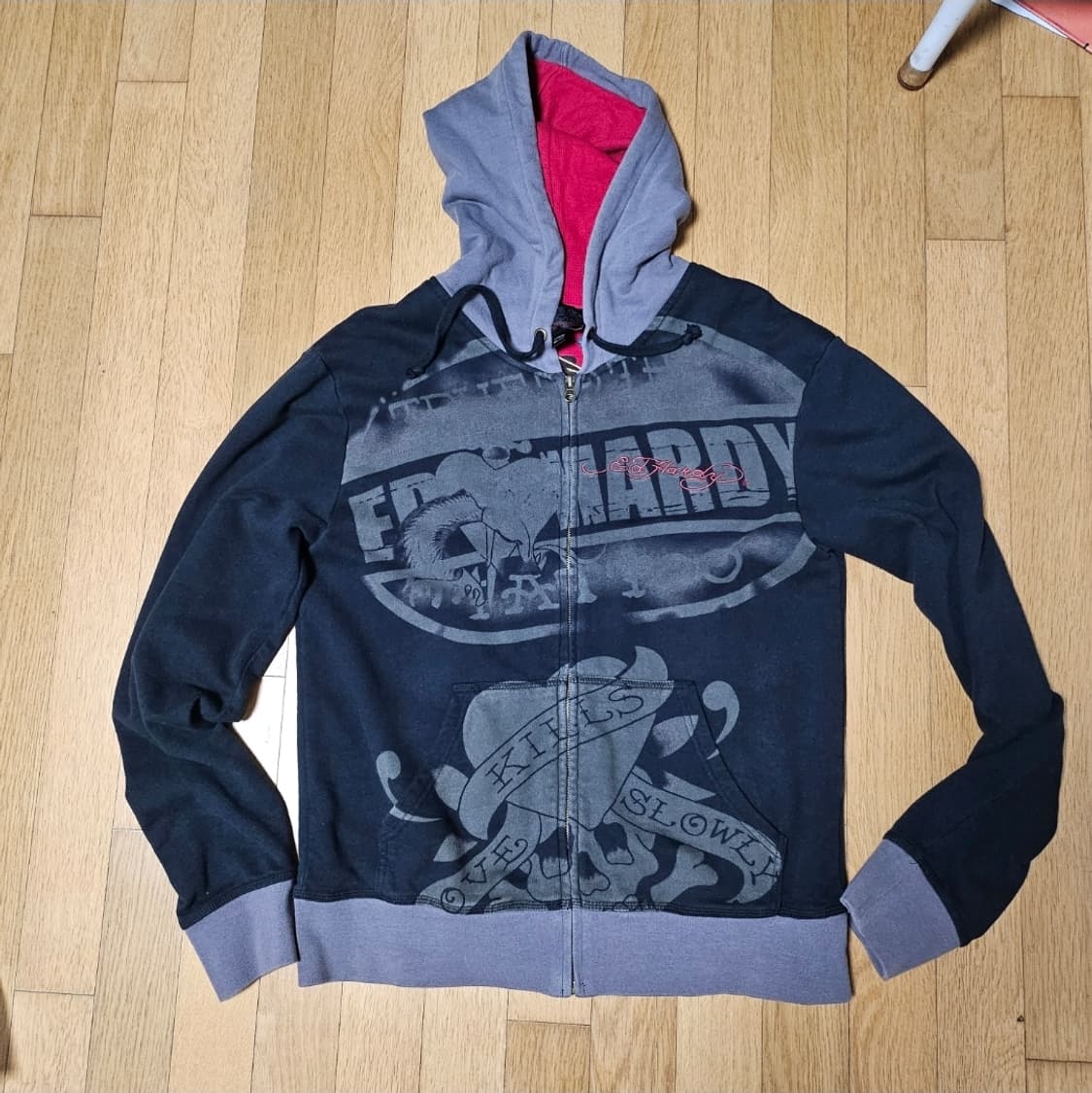 에드하디 크리스찬 오디저 라인 올큐빅 후드집업 / 안감 와플소재 프린팅 상품이미지3