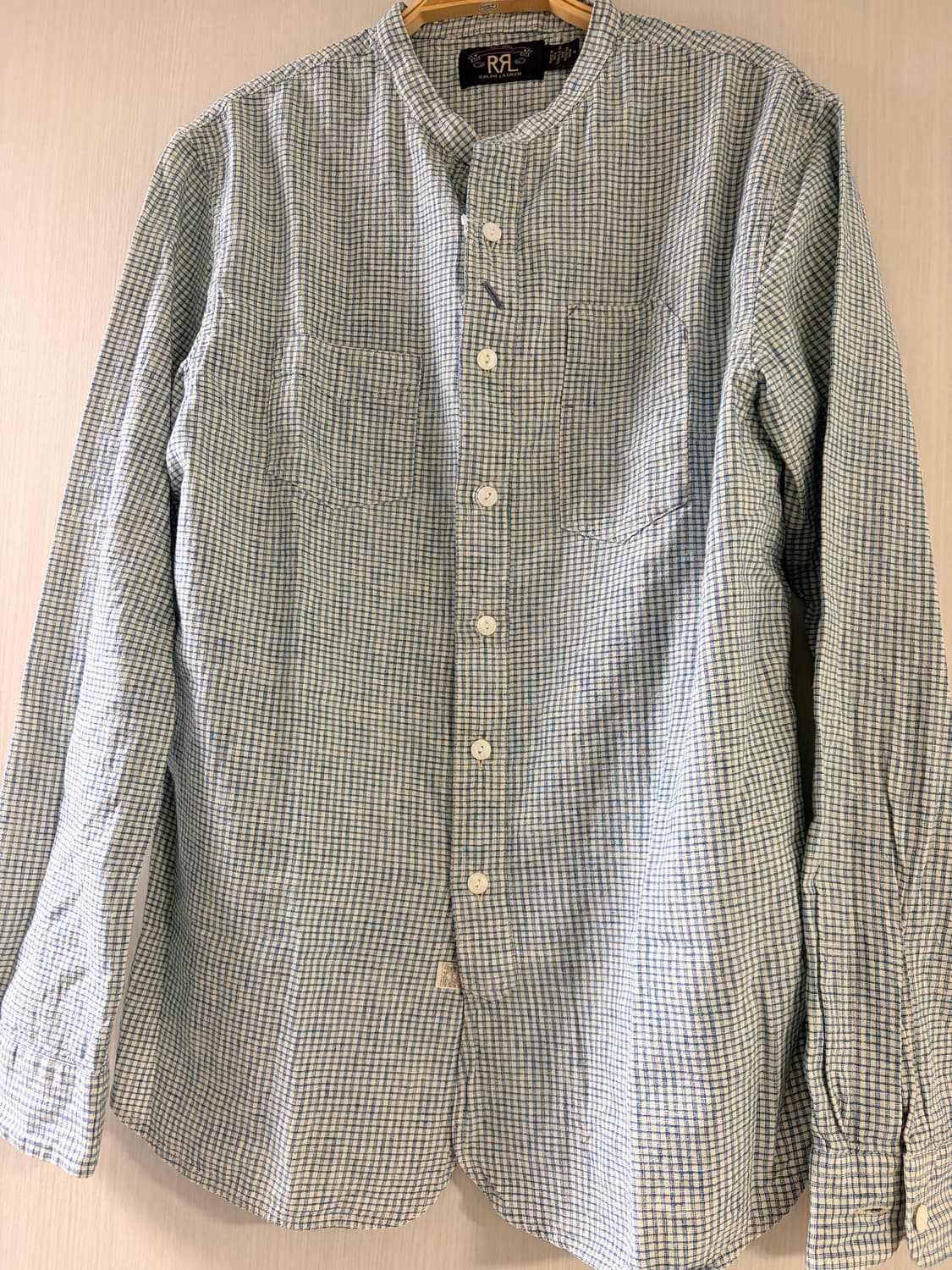RRL 더블알엘  체크 코튼 리넨 워크셔츠 M 상품이미지4