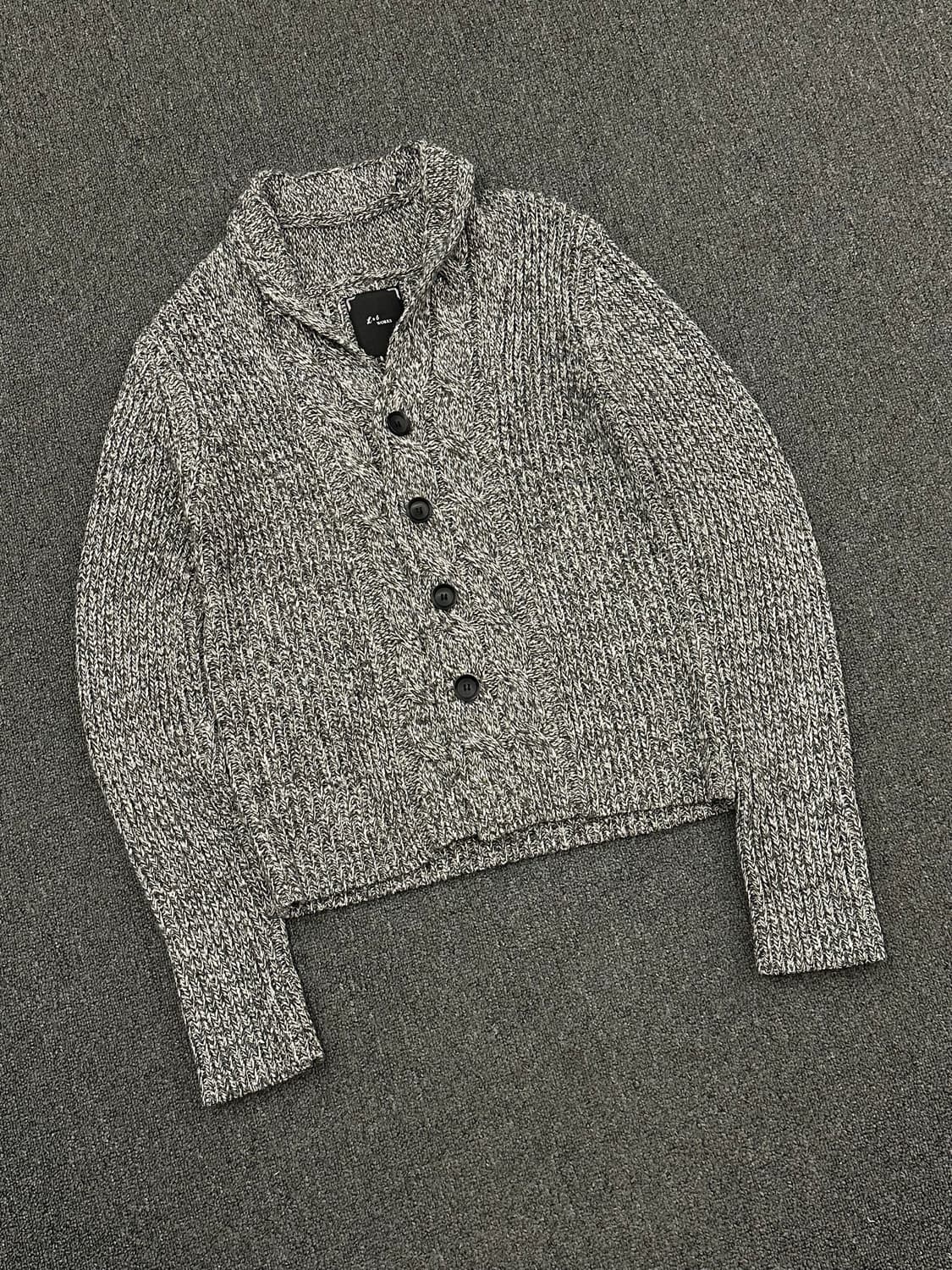 L)L.B-works 빈티지 여성 숄 카라 니트 가디건 상품이미지3