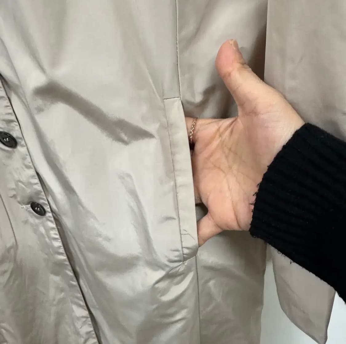 Theyskens' Theory 베이지 롱 코트 XL 상품이미지7