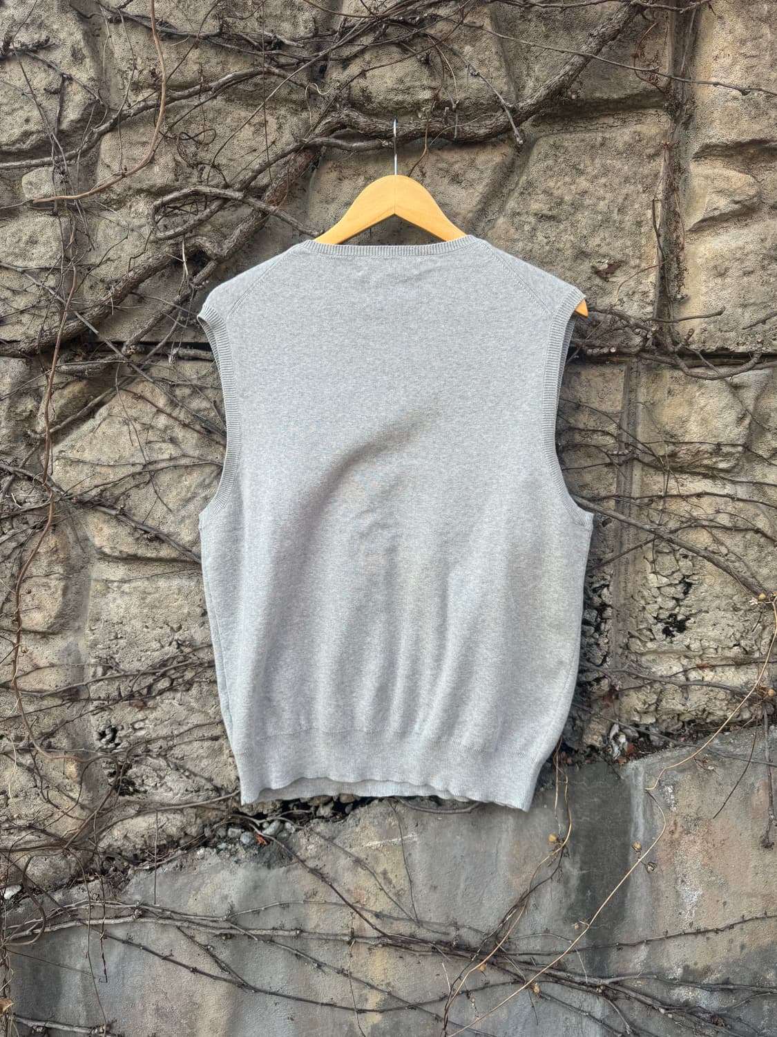 90s 폴로 랄프로렌 빈티지 피마코튼 니트 베스트 조끼 그레이 상품이미지2
