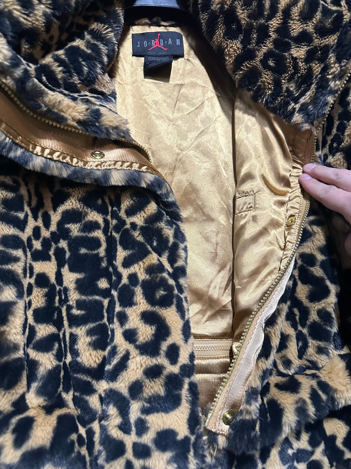 조던 오버핏 호피 퍼 분리형 코트자켓 상품이미지4