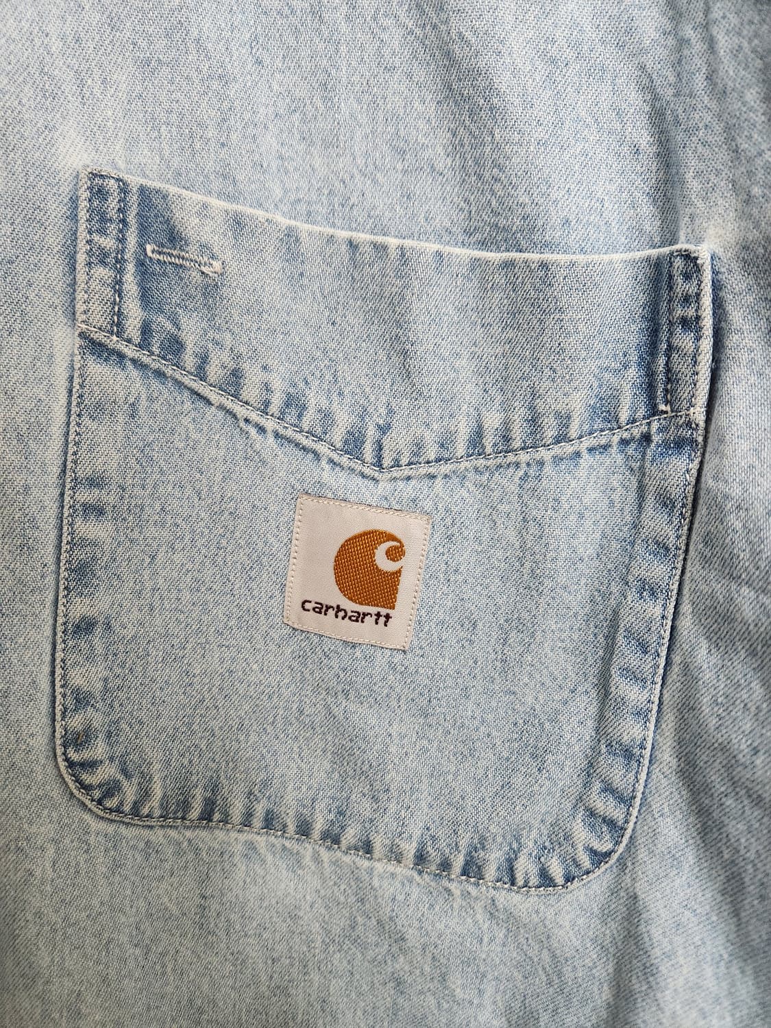 칼하트Carhartt 카라 배색 데님 셔츠 L - S192 상품이미지6