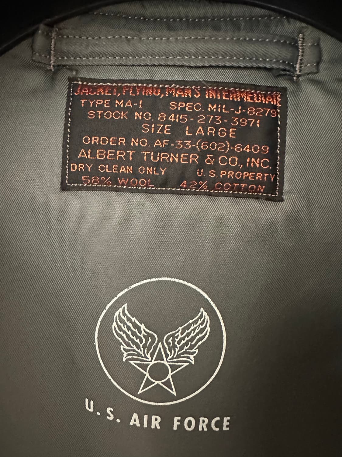 버즈릭슨 알버트터너 MA-1 라지 상품이미지5