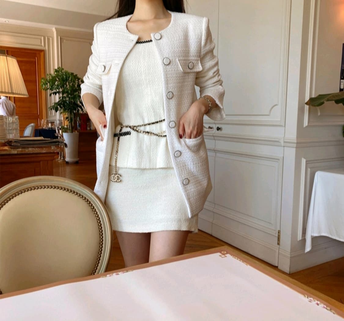 더로랑 japan fabric 트위드자켓(새상품S) 상품이미지2