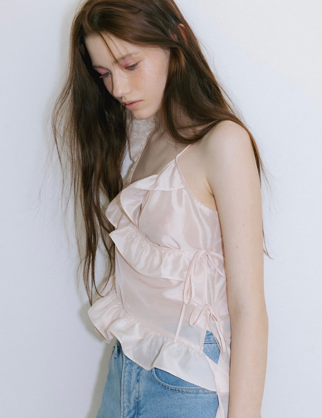 아뜰리에에디션 String Shirring Blouse (pink) 상품이미지6