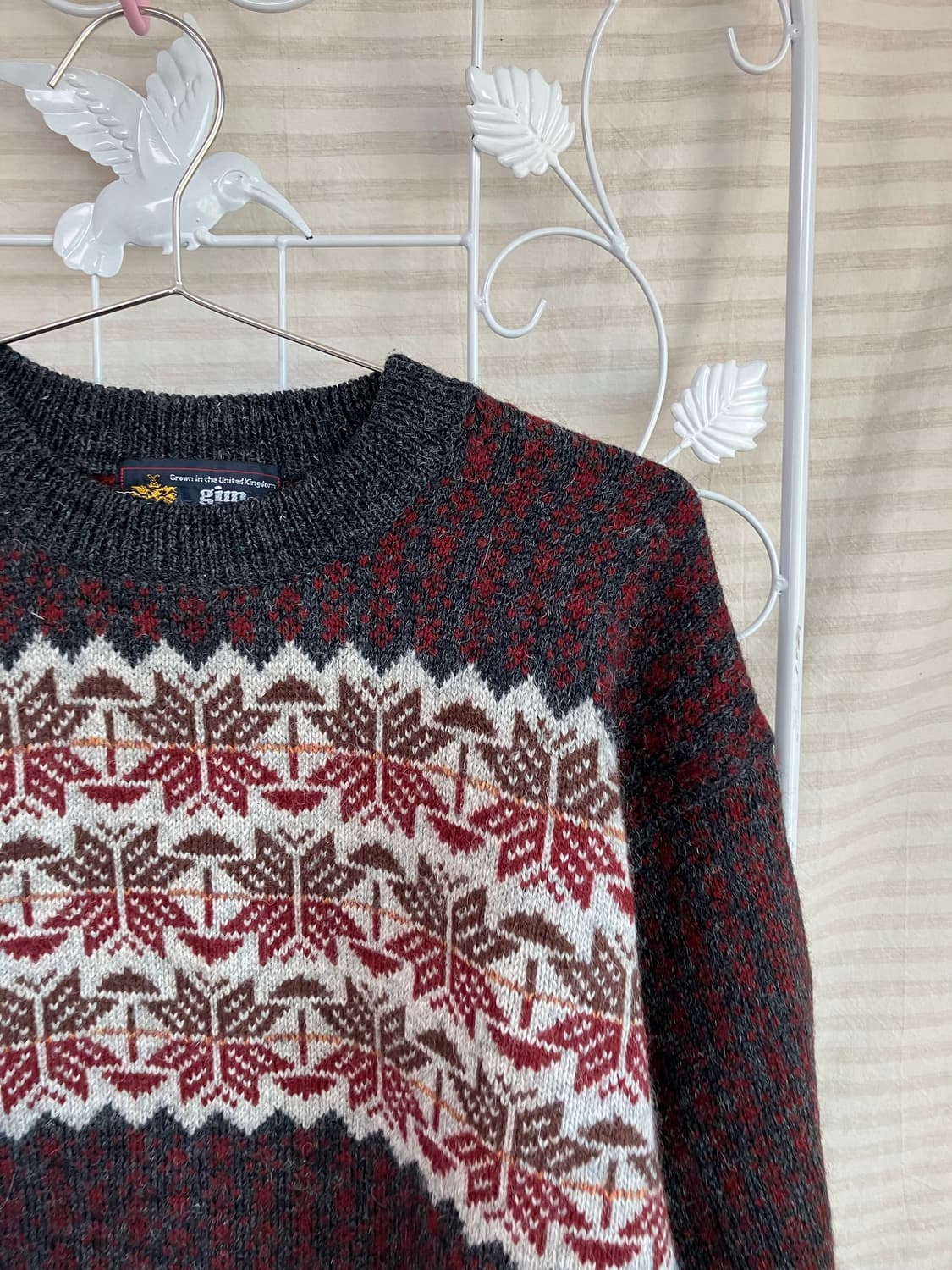 빈티지 눈꽃결정 니트 y2k 스트릿 갸루 펑키 일본빈티지552  상품이미지4