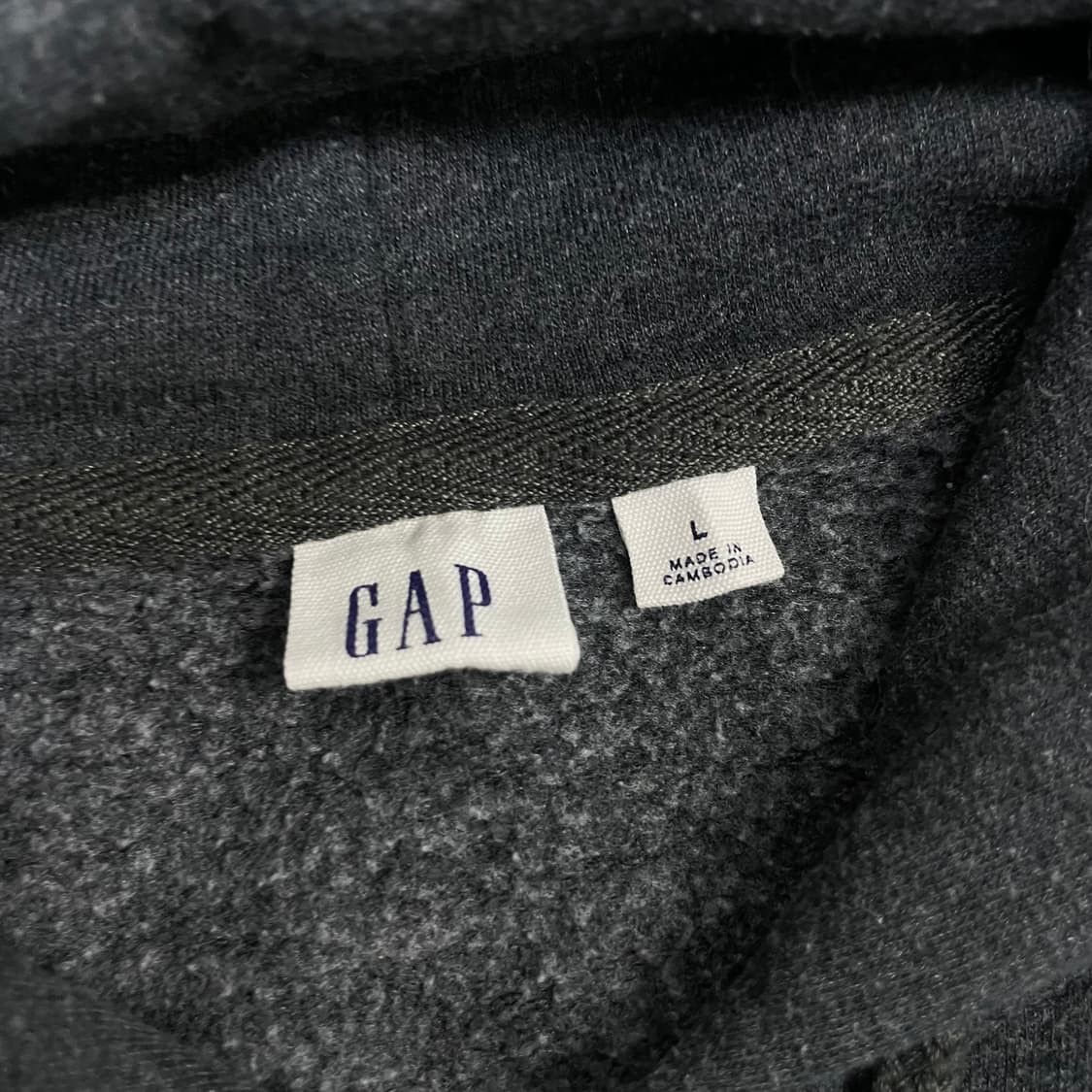 갭 Gap 스펠 로고 후드집업 차콜 상품이미지3