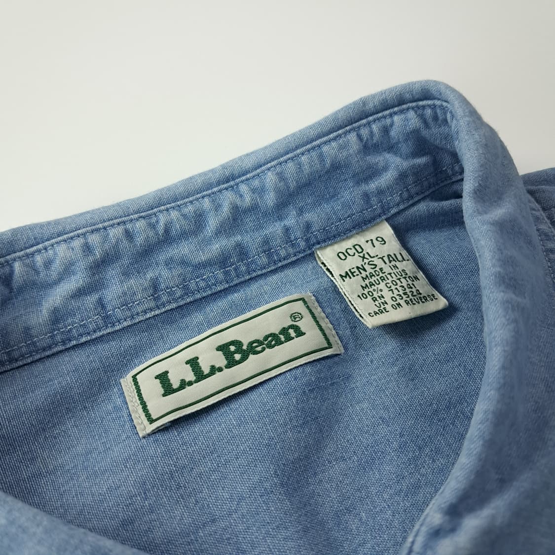 CK420 XL 엘엘빈 90s 샴브레이 반팔 셔츠 남방 상품이미지3