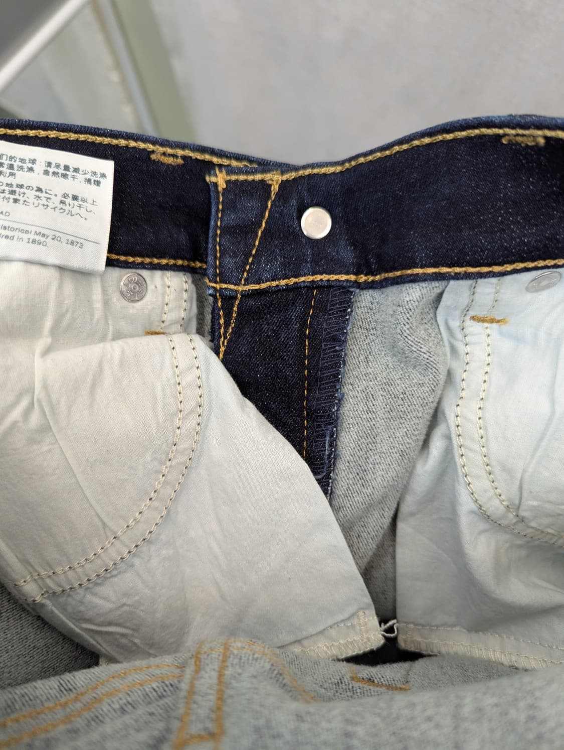 Boyfriend 리바이스 여성 데님 바지 진청 상품이미지5