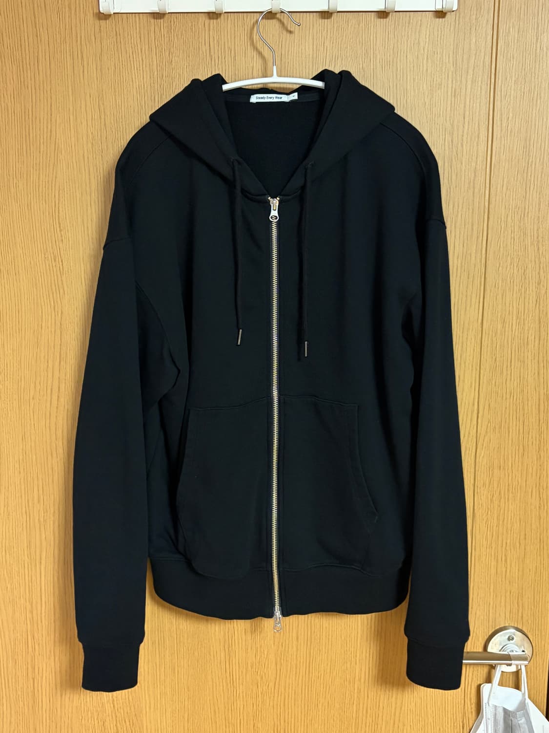 SEW 스테디에브리웨어 데일리 후드집업 블랙 1사이즈 상품이미지2