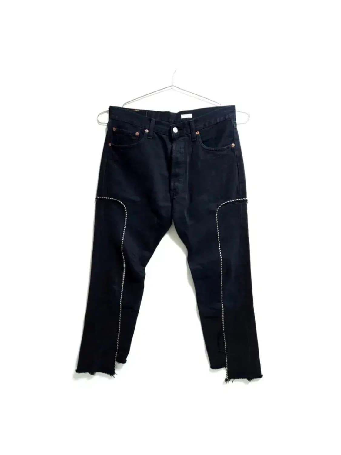 올드파크 블랙 리메이크 데님 팬츠 상품이미지1