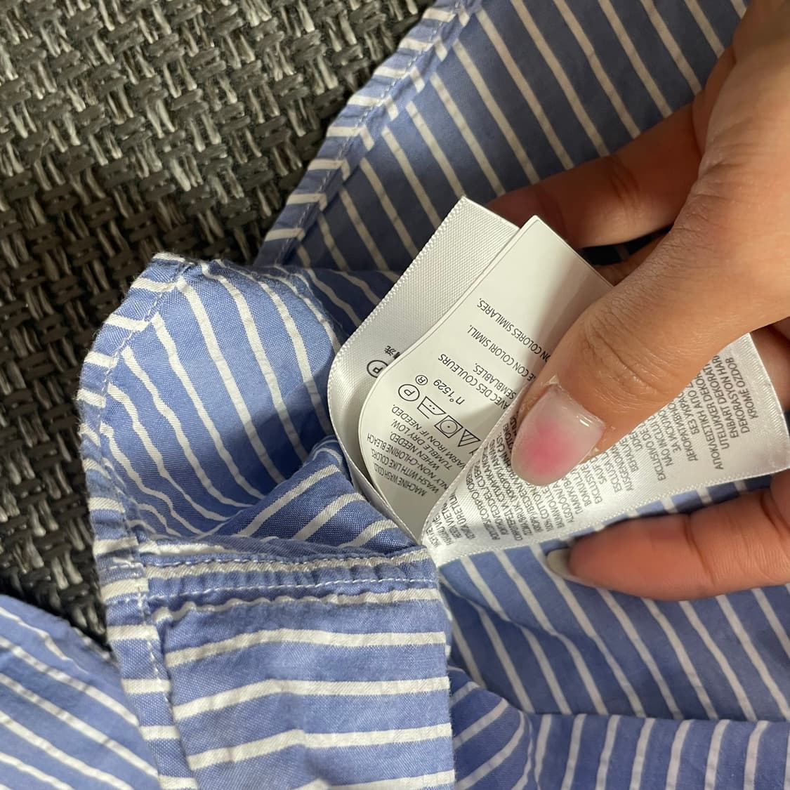 폴로랄프로렌 블루 스트라이프 린넨코튼 셔츠 M 상품이미지6