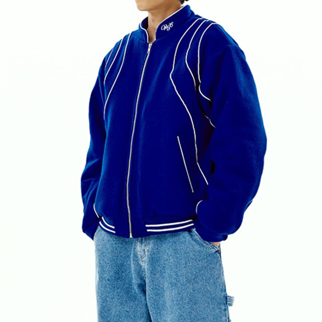 위캔더스 파이프 울 바시티 자켓 L 상품이미지8