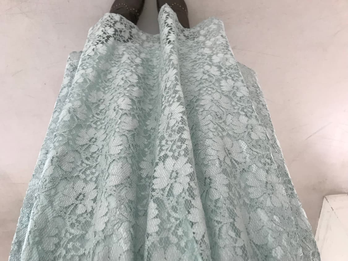 vintage mint lace skirt 상품이미지6