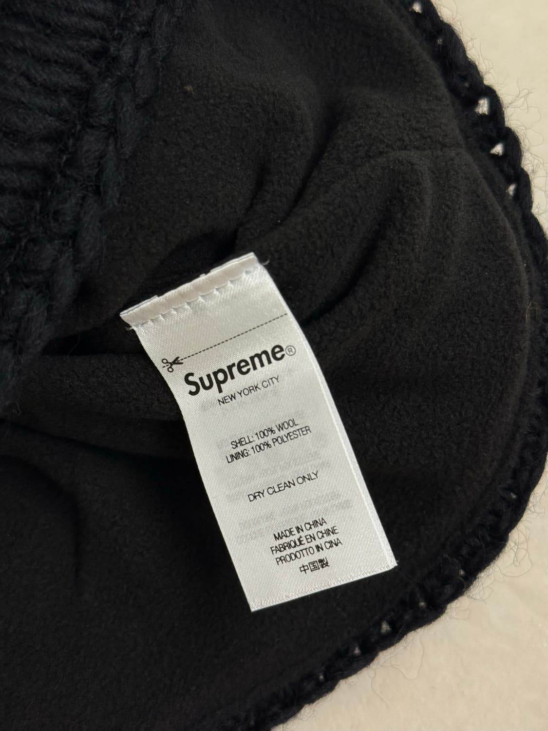 슈프림 크로셰 비니 블랙 상품이미지3