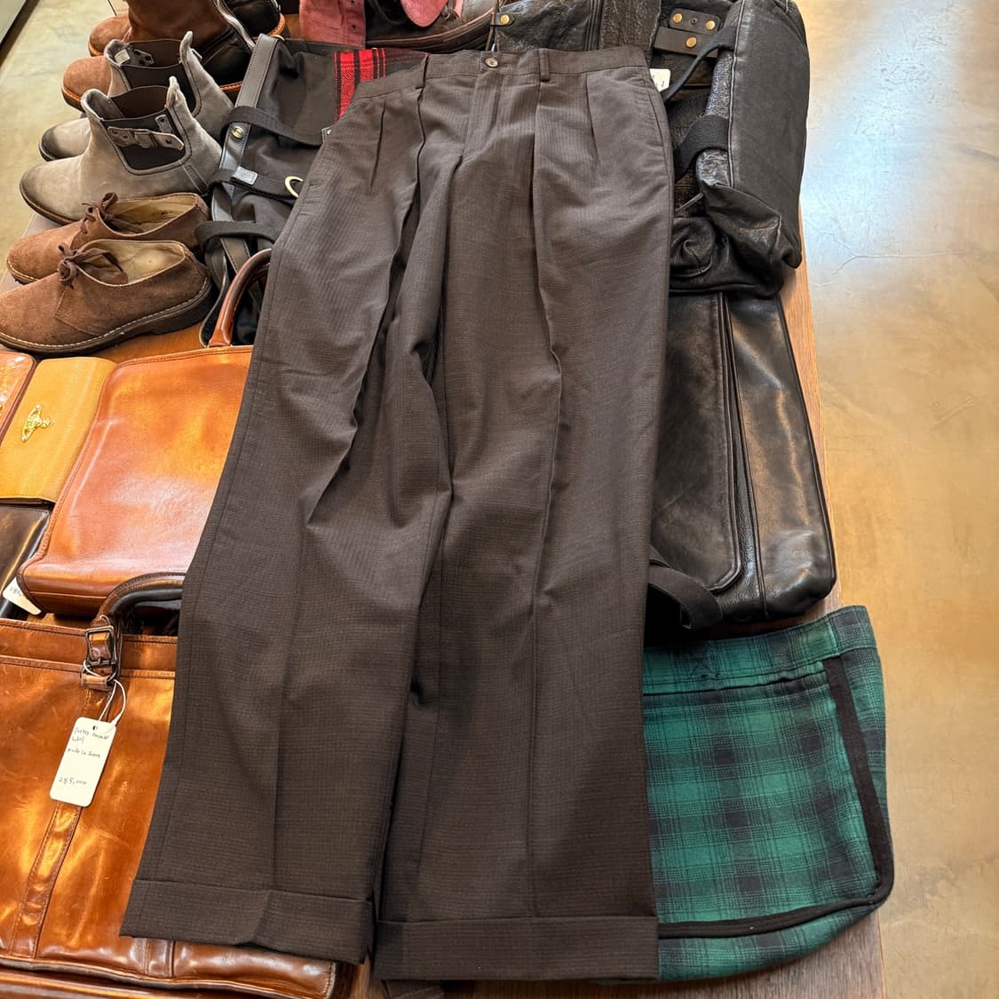 AAR 요지야마모토 카브라 스퀘어 패턴 슬랙스 트라우저 30 상품이미지2