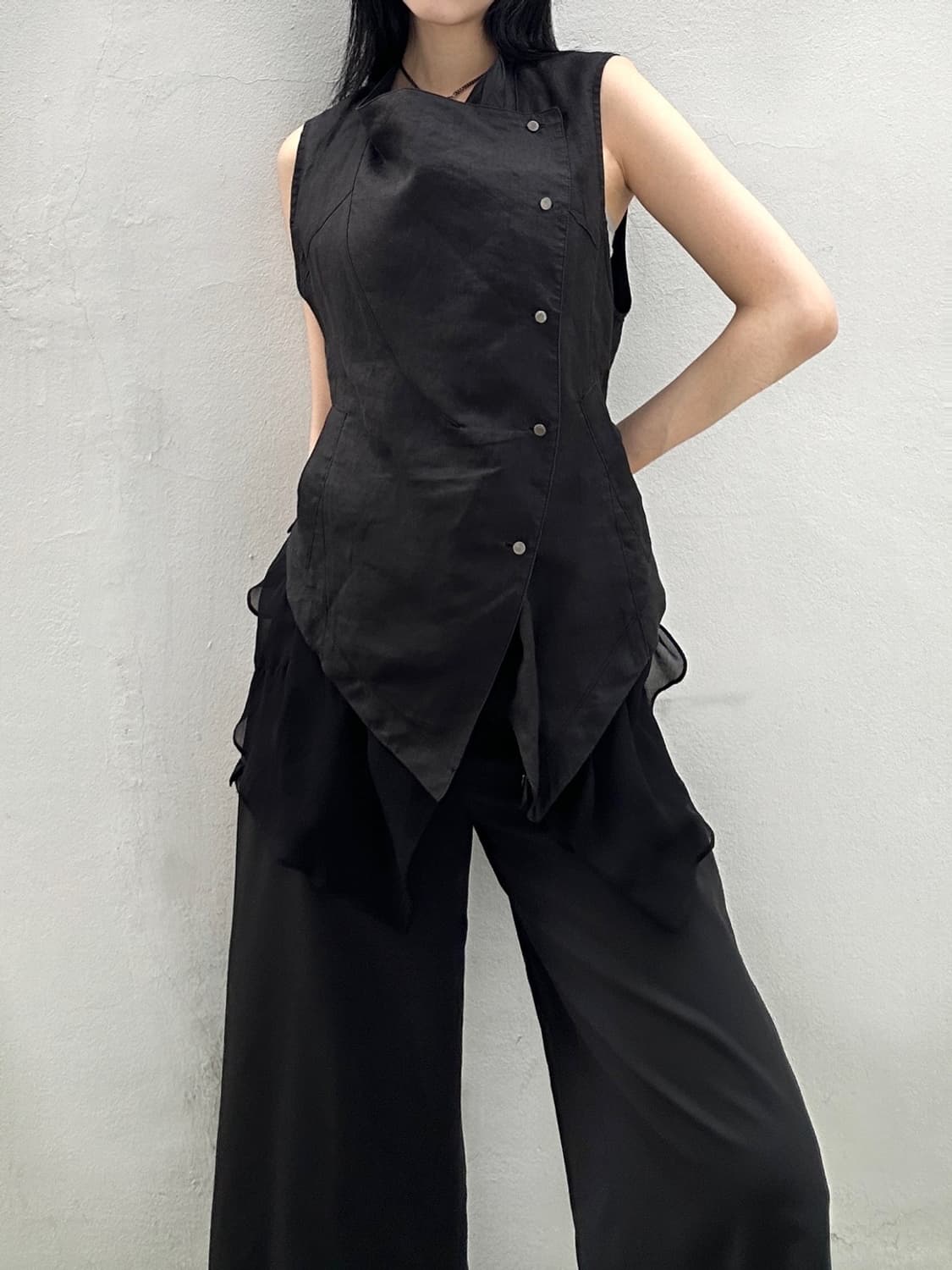 DEMOO PARKCHOONMO drape open vest 상품이미지6