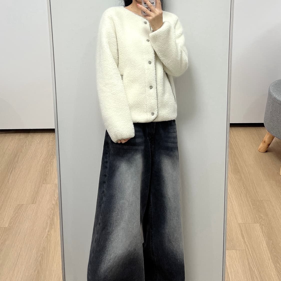 스노우피크 뽀글이 아이보리 플리스 자켓 상품이미지1