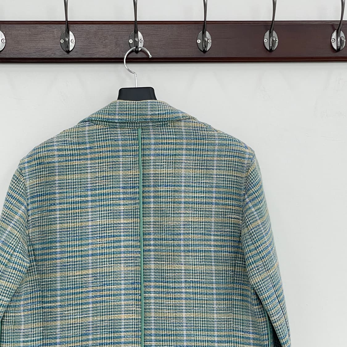 랑방 체크 린넨 코트 상품이미지5