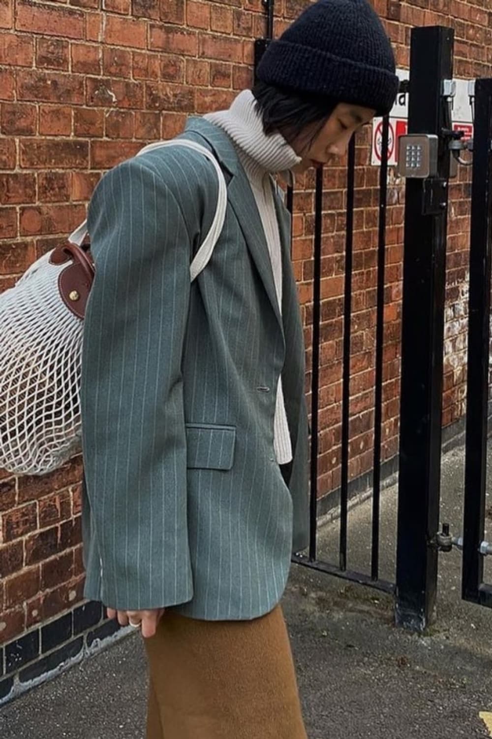 Musier Paris 빈티지 무드 오버핏 핀스트라이프 테일러드 자켓 상품이미지8