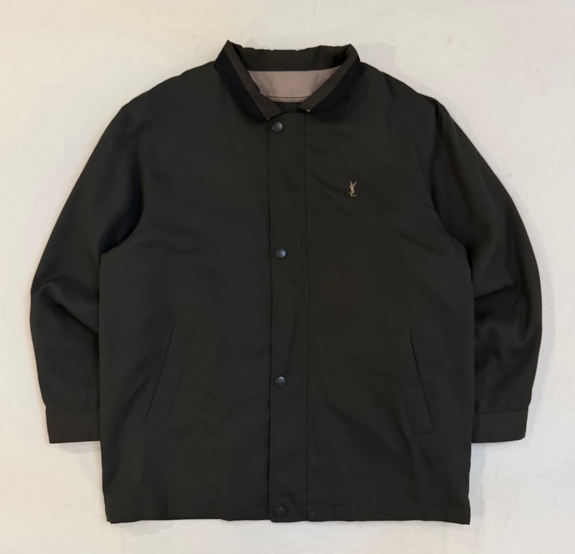 90s YSL 입생로랑 블루종 자켓 딥 올리브 그린 상품이미지1
