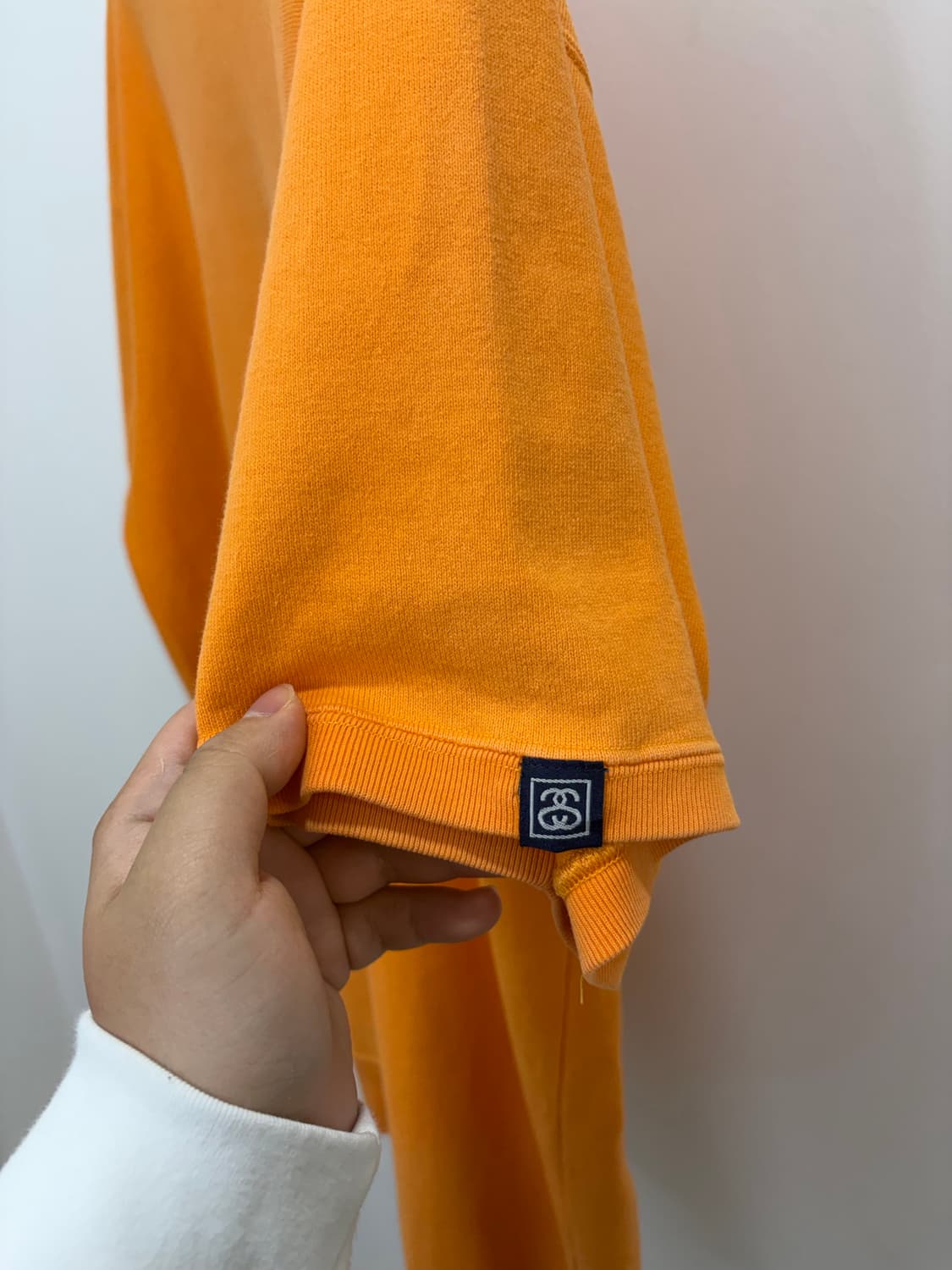 90s Stussy 오렌지 반팔 맨투맨 티셔츠 상품이미지5