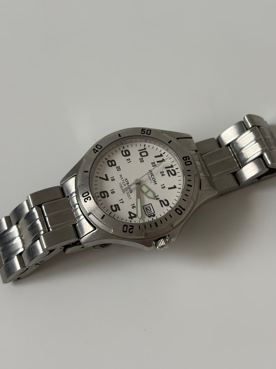 1990s Atranta Arabic Index Silver Quartz 상품이미지4