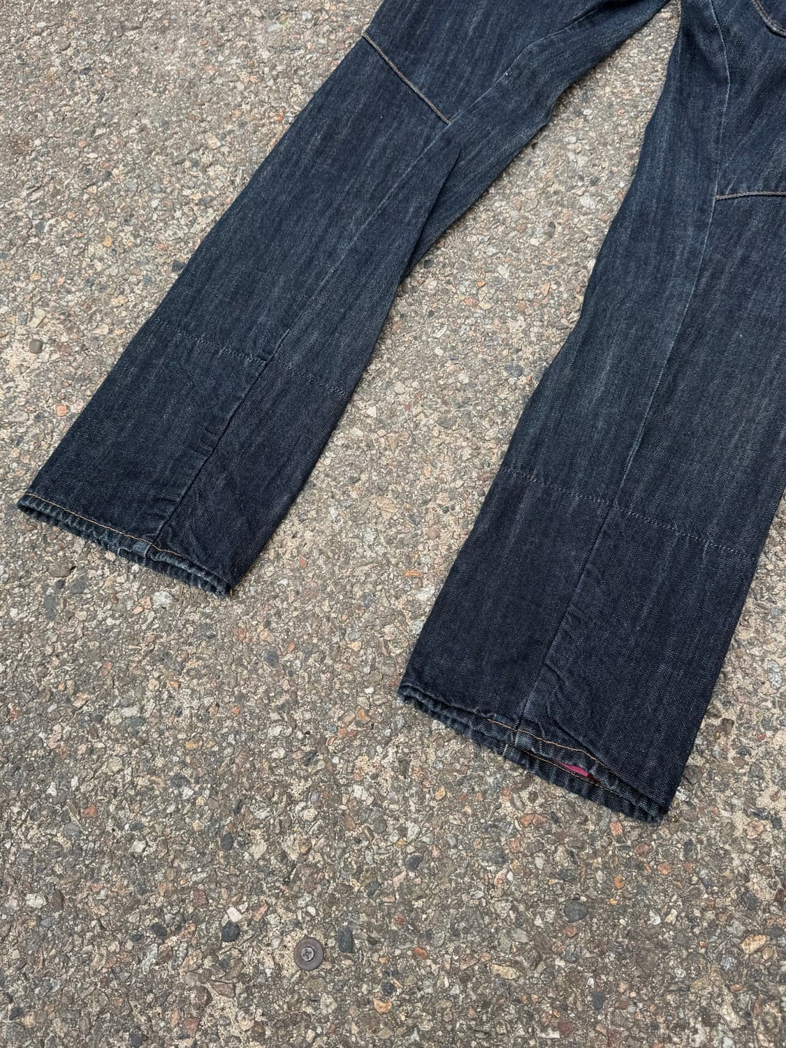 00’s Y2K Double Belt Sagging Denim Pants 상품이미지9