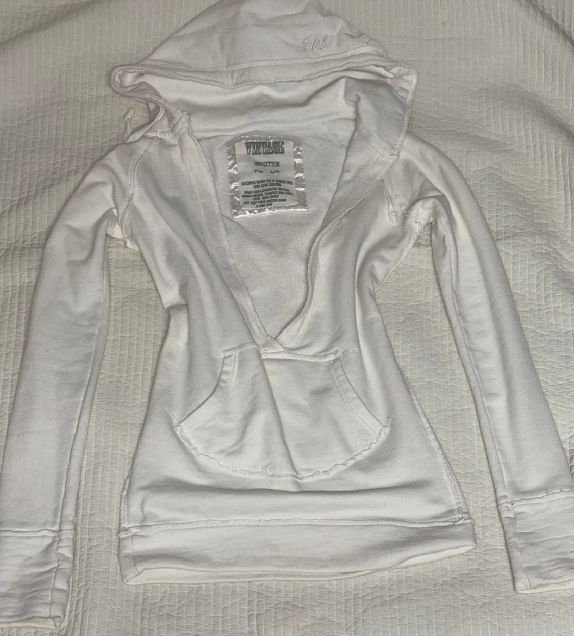 아베크롬비st y2k 후드 브이넥 롱 슬리브 원피스 긴팔 티셔츠 상품이미지1