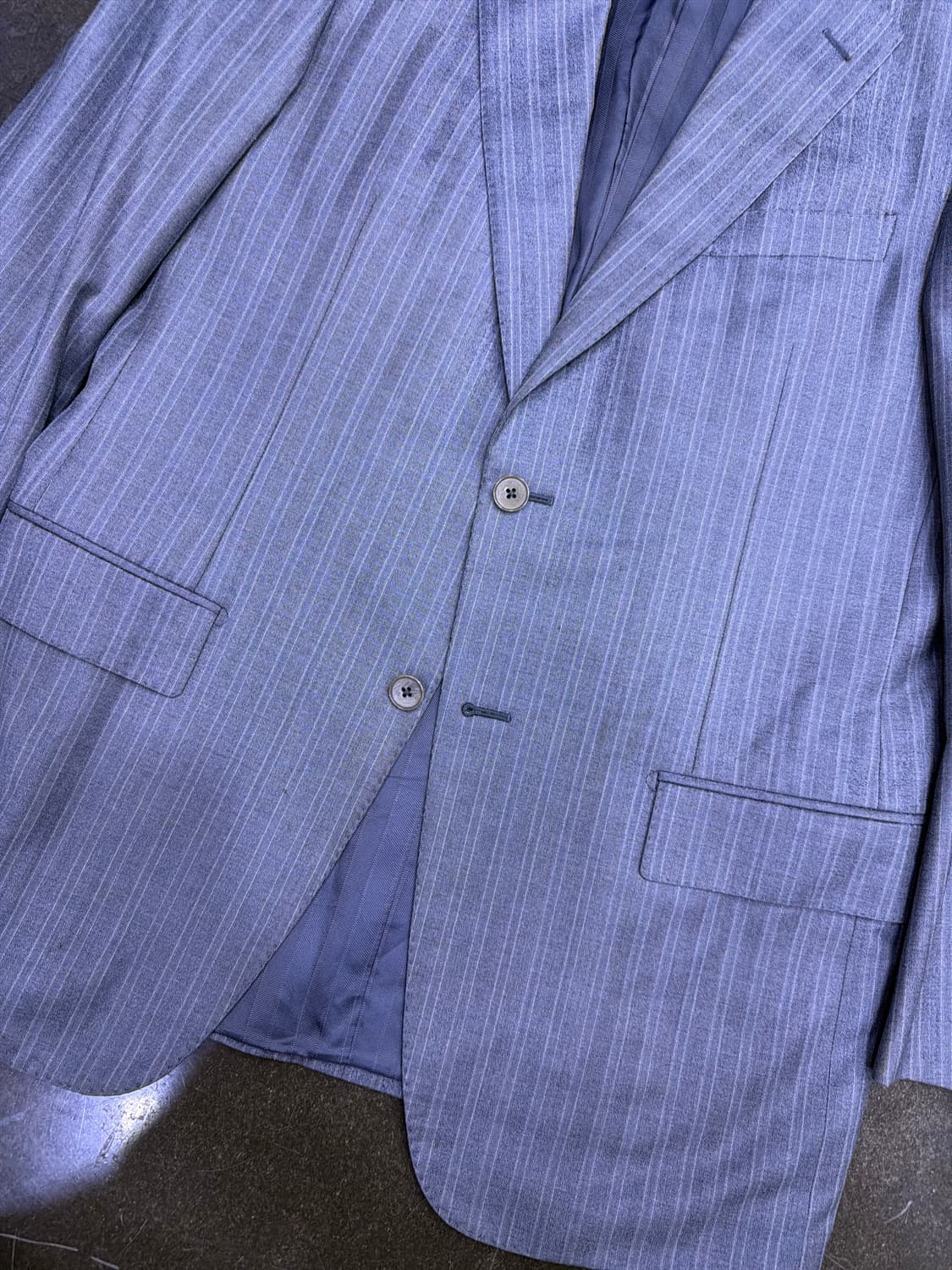 에르메네질도제냐 스트라이프 수트 블레이저 자켓 50R 상품이미지4