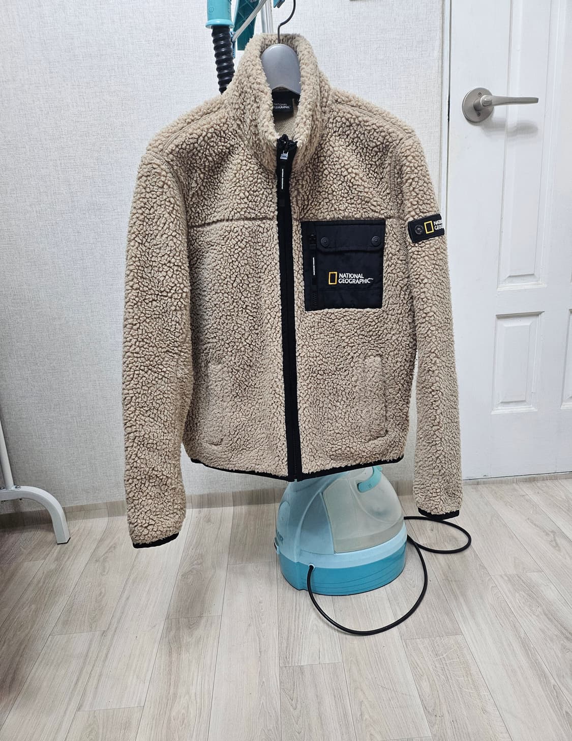 (90~95)S ☆초대장급☆ 내셔널지오그래픽 [베이지]쉐르파 후리스점퍼 상품이미지1