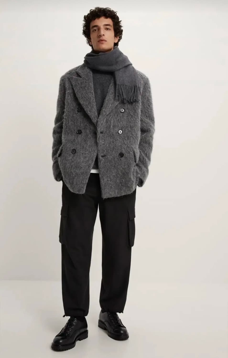 (새상품)자라 리미티드에디션 모헤어 하프더블코트 100 상품이미지2