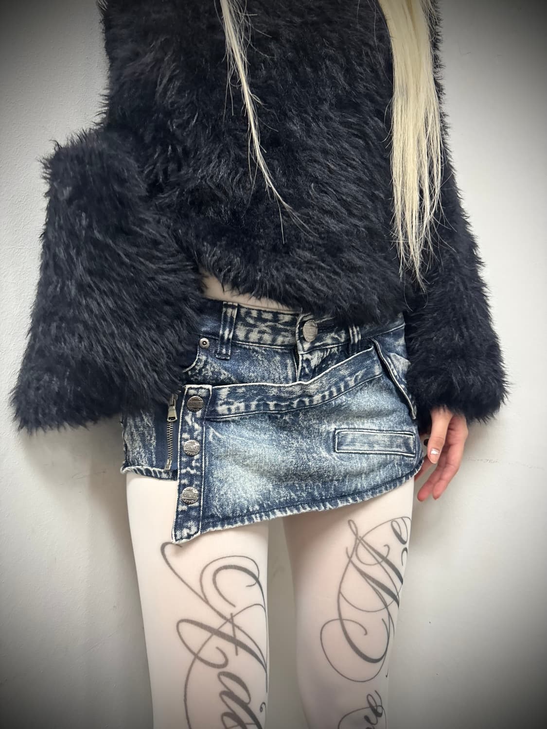 “Vintage” 00’s Mood Unbalanced Zipper Sh 상품이미지3