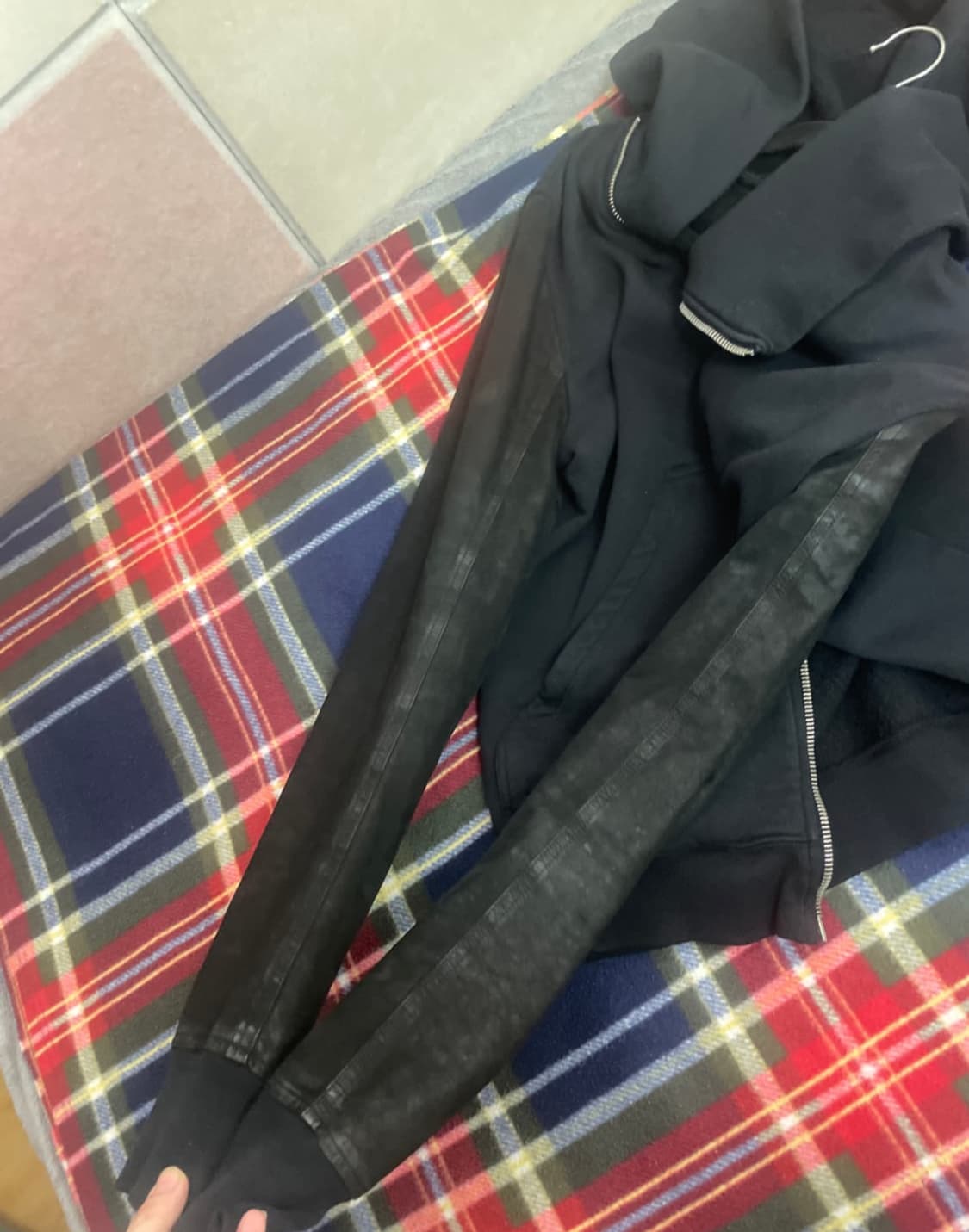 릭오웬스 레더 마운틴 후디 상품이미지2