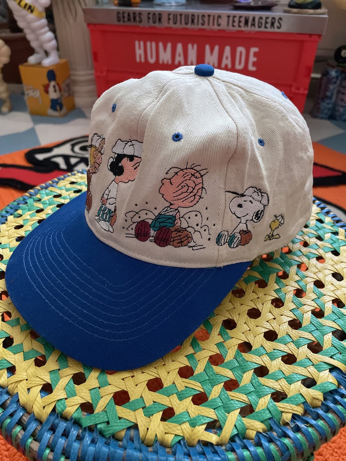 90s 빈티지 스누피 자수 디테일 모자 상품이미지2