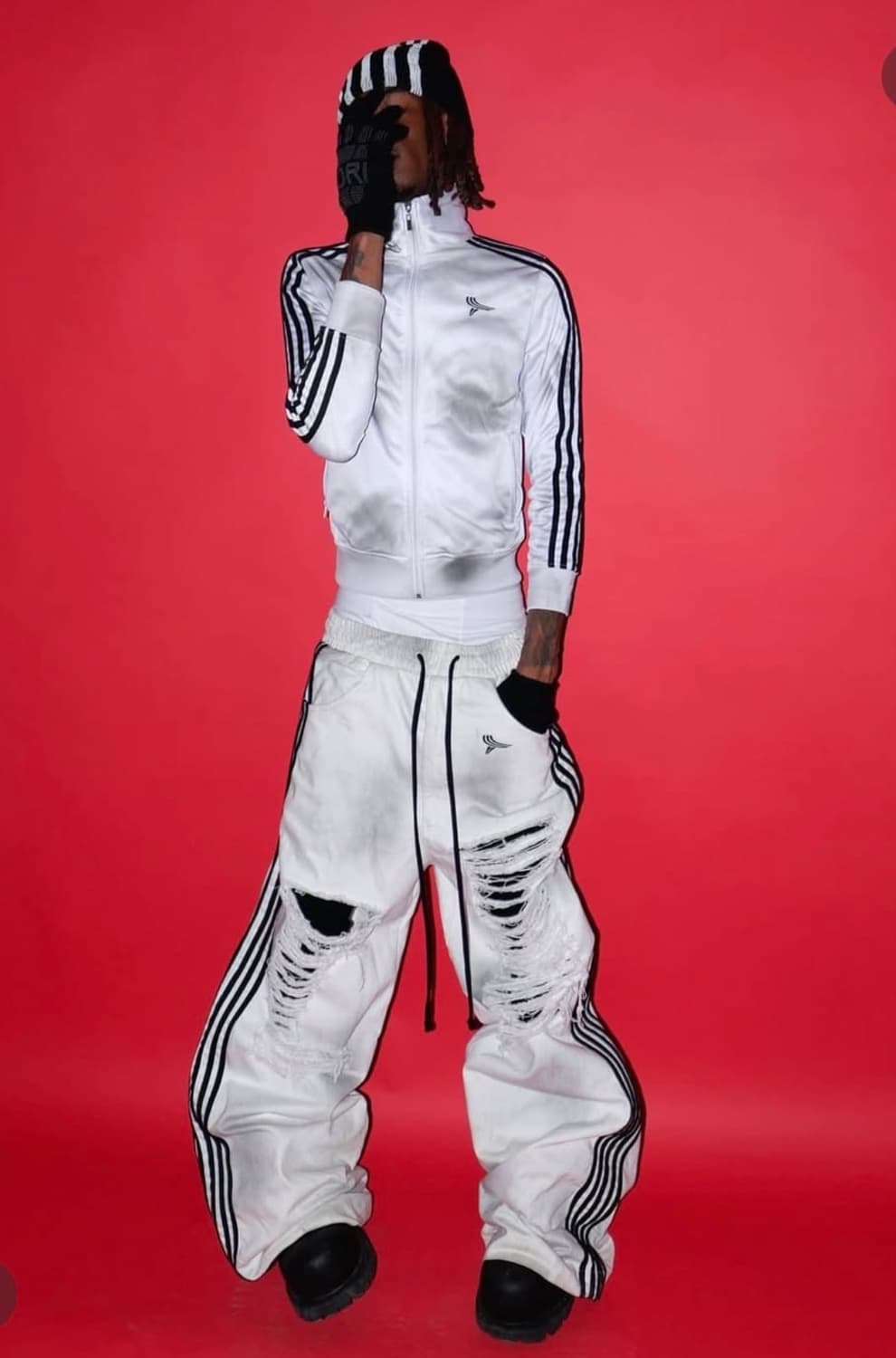 Yori sports 5 stripe dirty pants를 구합니다 상품이미지1