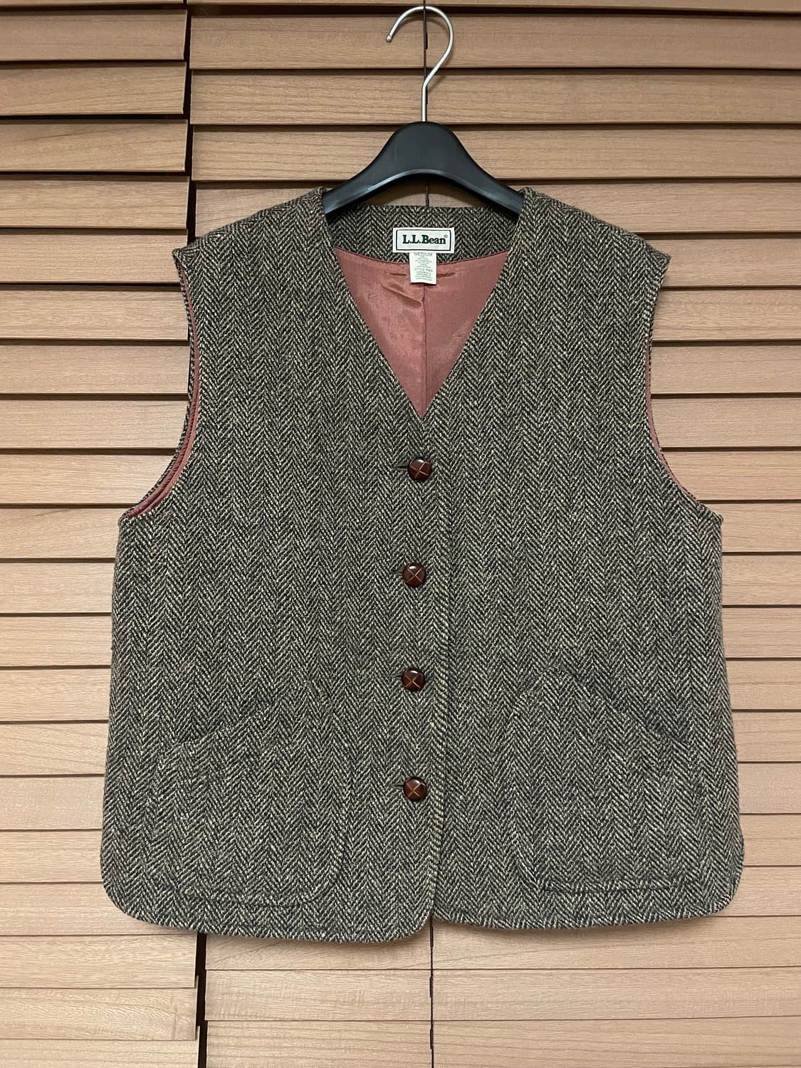 LL Bean 엘엘빈 헤링본 울 베스트 상품이미지1