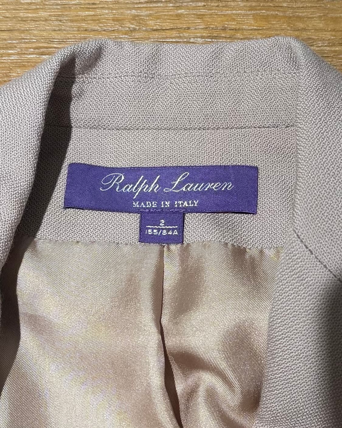 랄프로렌 퍼플라벨 연핑크 캐시미어 원버튼 카라 자켓 상품이미지7